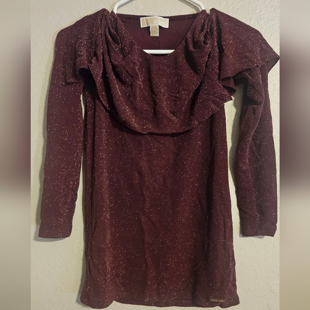 MICHAEL Michael Kors Burgundy Glitter Blouse